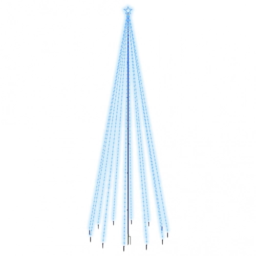 Ziemassvētku Egle Ar Pīķi, 732 Zilas Led Lampiņas, 500 Cm Vidaxl