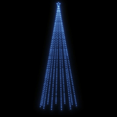 Ziemassvētku Egle Ar Pīķi, 732 Zilas Led Lampiņas, 500 Cm Vidaxl