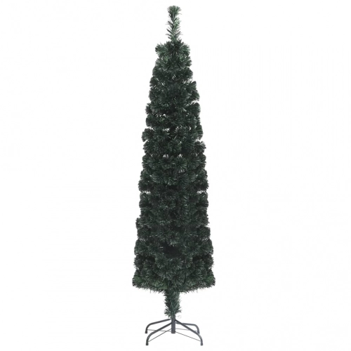 Ziemassvētku Egle Ar Statīvu, Šaura, 150 Cm, Optiskā Šķiedra Vidaxl