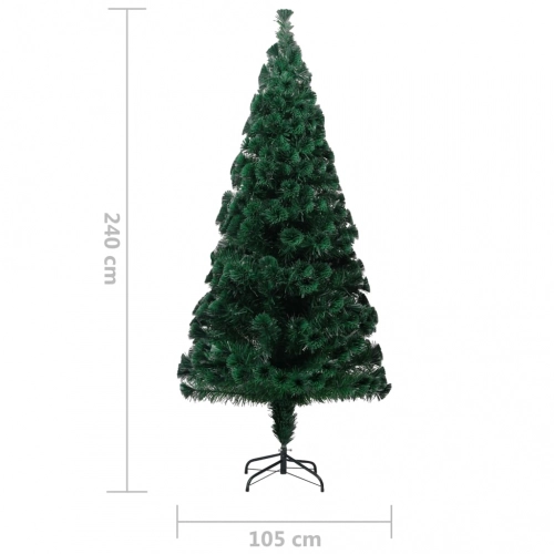 Ziemassvētku Egle Ar Statīvu, Zaļa, 240 Cm, Optiskā Šķiedra Vidaxl