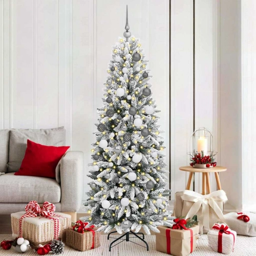 Ziemassvētku Egle Balta 180 Cm Pvc Vidaxl