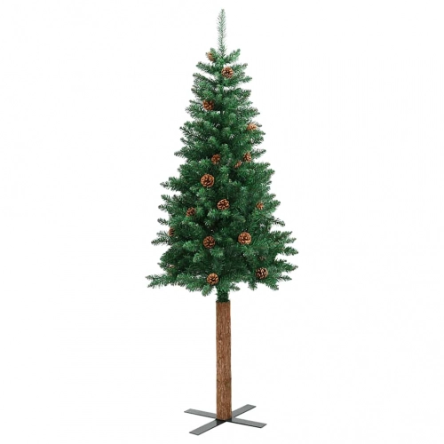 Ziemassvētku Egle, Dabīgs Koks, Čiekuri, Zaļa, 180 Cm, Pvc Vidaxl