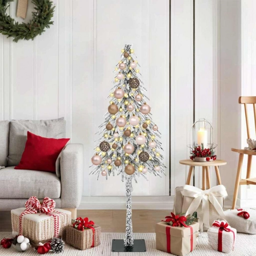 Ziemassvētku Eglīte Ar Led Sloksnes Lukturiem Balts 120 Cm Pe Vidaxl