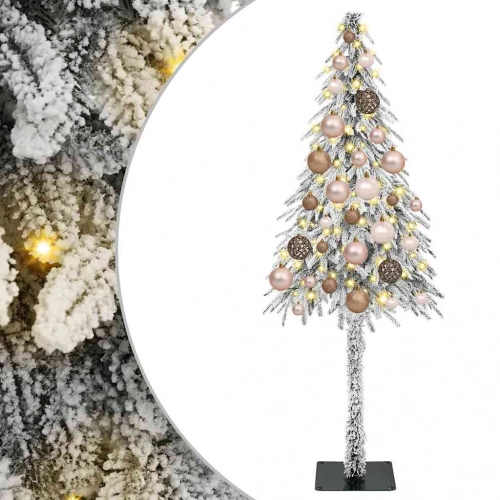 Ziemassvētku Eglīte Ar Led Sloksnes Lukturiem Balts 120 Cm Pe Vidaxl