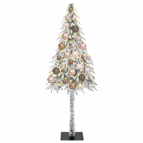 Ziemassvētku Eglīte Ar Led Sloksnes Lukturiem Balts 120 Cm Pe Vidaxl