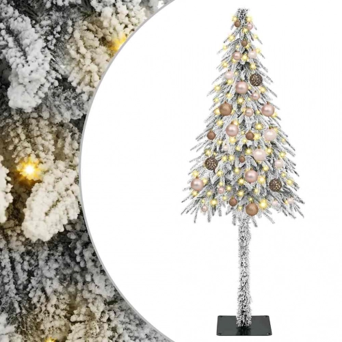 Ziemassvētku Eglīte Ar Led Sloksnes Lukturiem Balts 150 Cm Pe Vidaxl