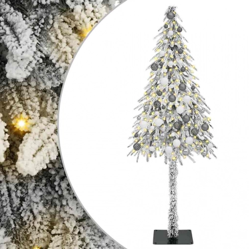 Ziemassvētku Eglīte Ar Led Sloksnes Lukturiem Balts 180 Cm Pe Vidaxl