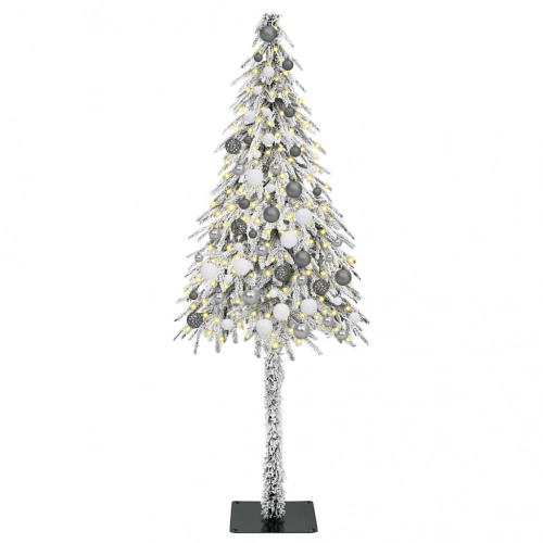 Ziemassvētku Eglīte Ar Led Sloksnes Lukturiem Balts 180 Cm Pe Vidaxl