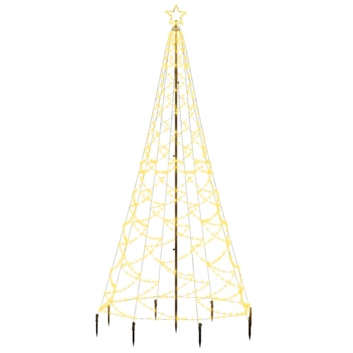 Ziemassvētku Eglīte Ar Metāla Kātu, 500 Silti Baltas Led, 3 M Vidaxl