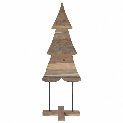 Ziemassvētku Eglīte Ar Statīvu Brūna 120 Cm Masīvs Tīkkoks Vidaxl
