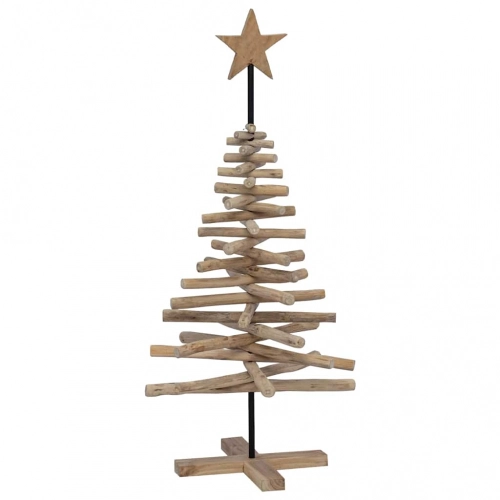 Ziemassvētku Eglīte Ar Statīvu Brūna 120 Cm Masīvs Tīkkoks Vidaxl
