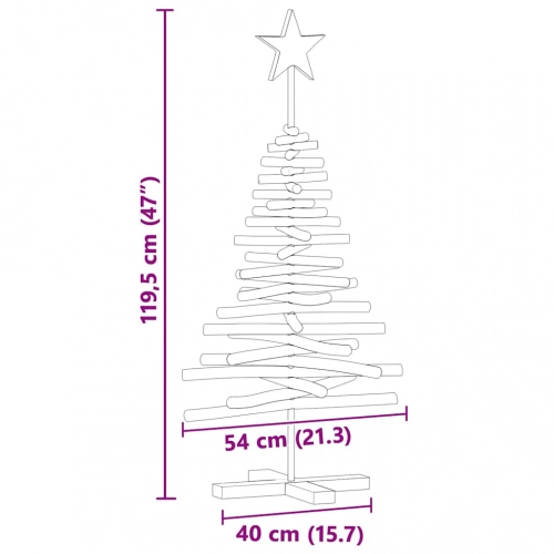 Ziemassvētku Eglīte Ar Statīvu Brūna 120 Cm Masīvs Tīkkoks Vidaxl