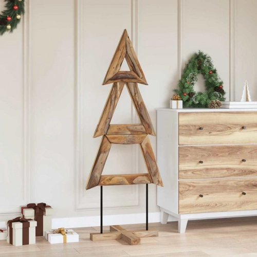 Ziemassvētku Eglīte Ar Statīvu Brūna 150 Cm Masīvs Tīkkoks Vidaxl