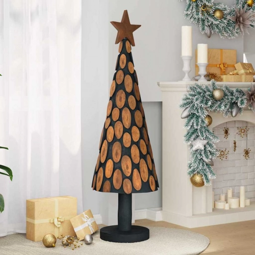 Ziemassvētku Eglīte Ar Statīvu Brūna 150 Cm Masīvs Tīkkoks Vidaxl