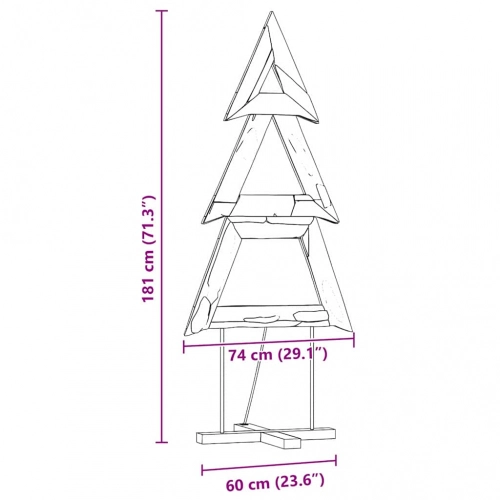 Ziemassvētku Eglīte Ar Statīvu Brūna 180 Cm Masīvs Tīkkoks Vidaxl