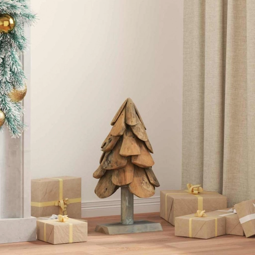 Ziemassvētku Eglīte Ar Statīvu Brūna 60 Cm Masīvs Tīkkoks Vidaxl