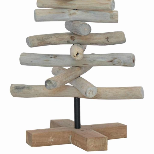 Ziemassvētku Eglīte Ar Statīvu Brūna 60 Cm Masīvs Tīkkoks Vidaxl