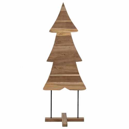 Ziemassvētku Eglīte Ar Statīvu Brūna 90 Cm Masīvs Tīkkoks Vidaxl
