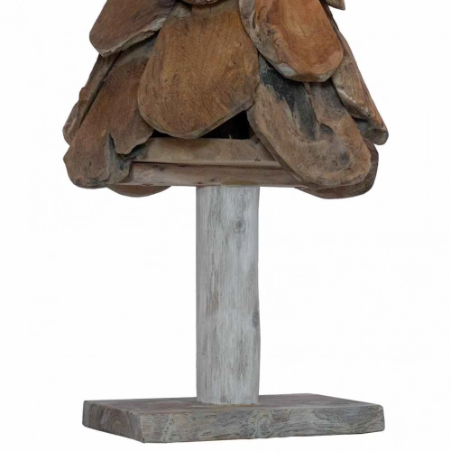 Ziemassvētku Eglīte Ar Statīvu Brūna 90 Cm Masīvs Tīkkoks Vidaxl