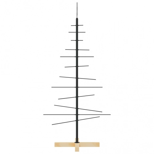 Ziemassvētku Eglīte, Metāls, Koka Pamatne, Melna, 120 Cm Vidaxl