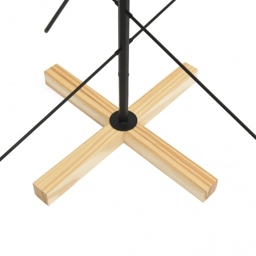 Ziemassvētku Eglīte, Metāls, Koka Pamatne, Melna, 120 Cm Vidaxl