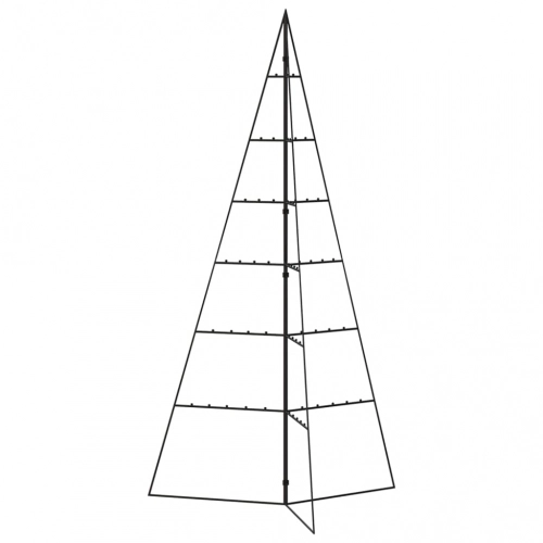 Ziemassvētku Eglīte, Metāls, Koka Pamatne, Melna, 140 Cm Vidaxl