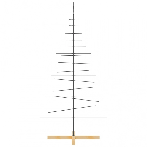 Ziemassvētku Eglīte, Metāls, Koka Pamatne, Melna, 150 Cm Vidaxl