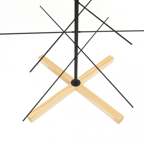 Ziemassvētku Eglīte, Metāls, Koka Pamatne, Melna, 150 Cm Vidaxl