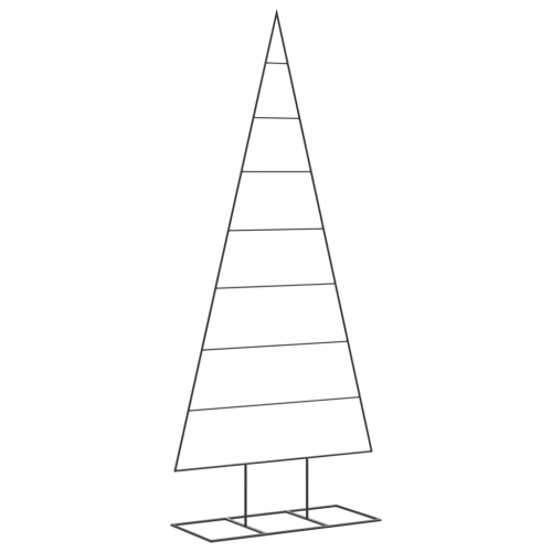 Ziemassvētku Eglīte, Metāls, Koka Pamatne, Melna, 180 Cm Vidaxl
