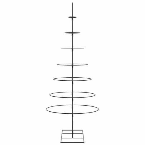 Ziemassvētku Eglīte, Metāls, Koka Pamatne, Melna, 180 Cm Vidaxl