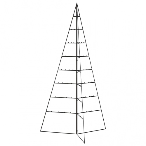 Ziemassvētku Eglīte, Metāls, Koka Pamatne, Melna, 180 Cm Vidaxl