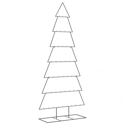 Ziemassvētku Eglīte, Metāls, Koka Pamatne, Melna, 210 Cm Vidaxl