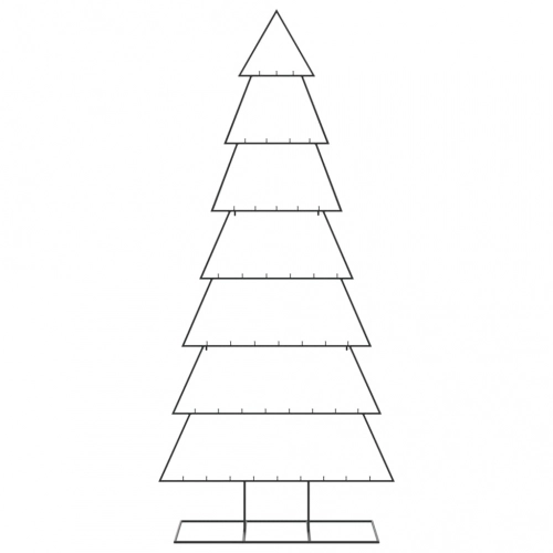 Ziemassvētku Eglīte, Metāls, Koka Pamatne, Melna, 210 Cm Vidaxl