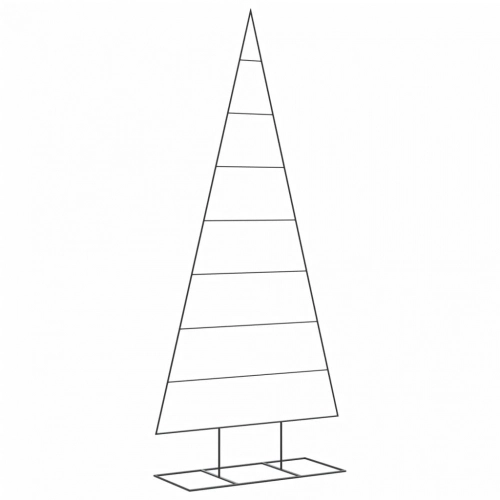 Ziemassvētku Eglīte, Metāls, Koka Pamatne, Melna, 210 Cm Vidaxl