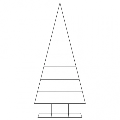 Ziemassvētku Eglīte, Metāls, Koka Pamatne, Melna, 210 Cm Vidaxl