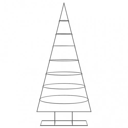 Ziemassvētku Eglīte, Metāls, Koka Pamatne, Melna, 210 Cm Vidaxl