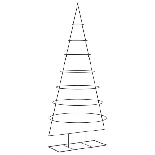 Ziemassvētku Eglīte, Metāls, Koka Pamatne, Melna, 210 Cm Vidaxl