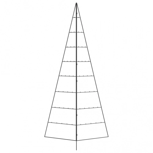 Ziemassvētku Eglīte, Metāls, Koka Pamatne, Melna, 210 Cm Vidaxl