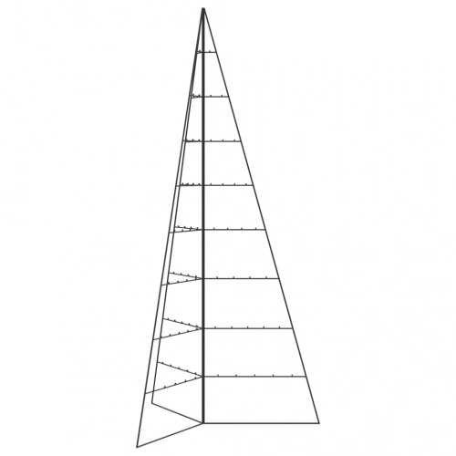 Ziemassvētku Eglīte, Metāls, Koka Pamatne, Melna, 210 Cm Vidaxl