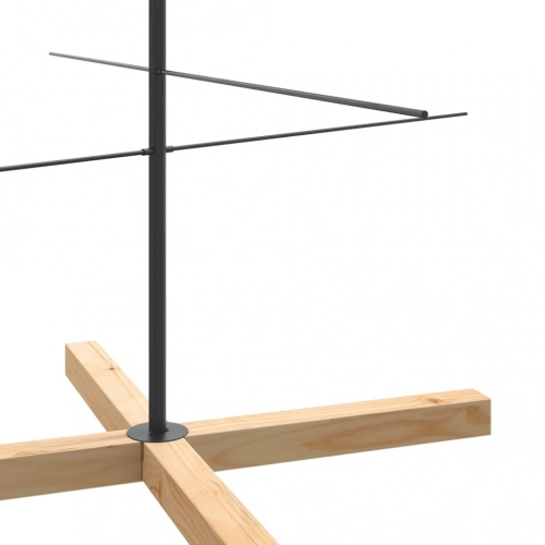 Ziemassvētku Eglīte, Metāls, Koka Pamatne, Melna, 210 Cm Vidaxl
