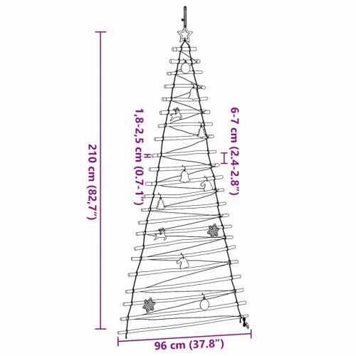 Ziemassvētku Eglīte Su 130 Led Dabiska 210 Cm Masīvkoka Osis Vidaxl