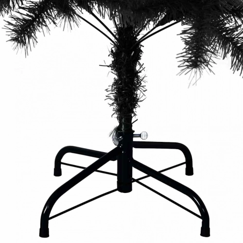 Ziemassvētku Eglīte Su 150 Led Ar Statīvu Melna 120 Cm Pvc Vidaxl