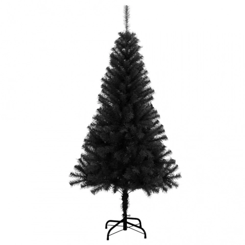 Ziemassvētku Eglīte Su 150 Led Ar Statīvu Melna 120 Cm Pvc Vidaxl