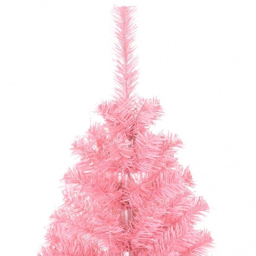Ziemassvētku Eglīte Su 150 Led Ar Statīvu Rozā 120 Cm Pvc Vidaxl
