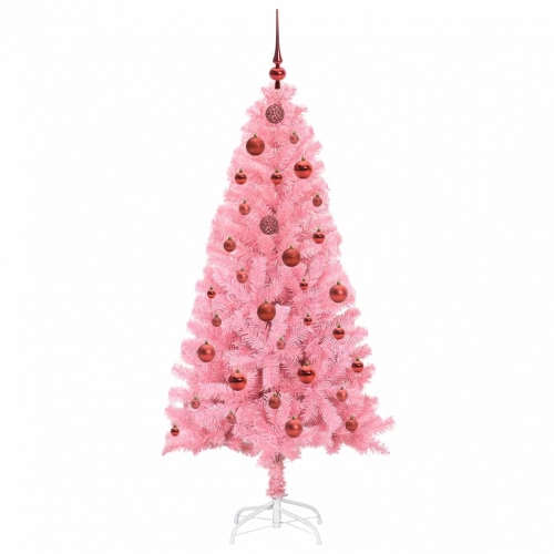 Ziemassvētku Eglīte Su 150 Led Ar Statīvu Rozā 150 Cm Pvc Vidaxl