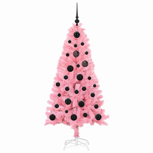 Ziemassvētku Eglīte Su 150 Led Ar Statīvu Rozā 150 Cm Pvc Vidaxl