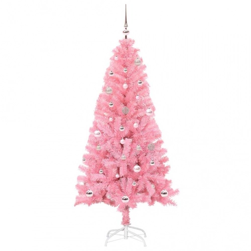 Ziemassvētku Eglīte Su 150 Led Ar Statīvu Rozā 150 Cm Pvc Vidaxl