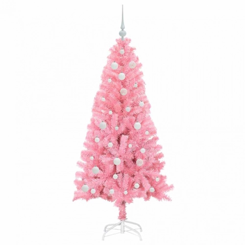 Ziemassvētku Eglīte Su 150 Led Ar Statīvu Rozā 150 Cm Pvc Vidaxl