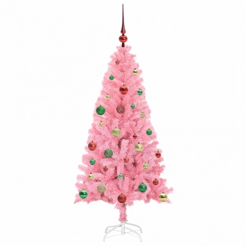 Ziemassvētku Eglīte Su 150 Led Ar Statīvu Rozā 150 Cm Pvc Vidaxl