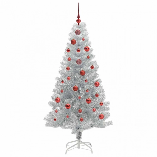 Ziemassvētku Eglīte Su 150 Led Ar Statīvu Sudraba 150 Cm Pet Vidaxl